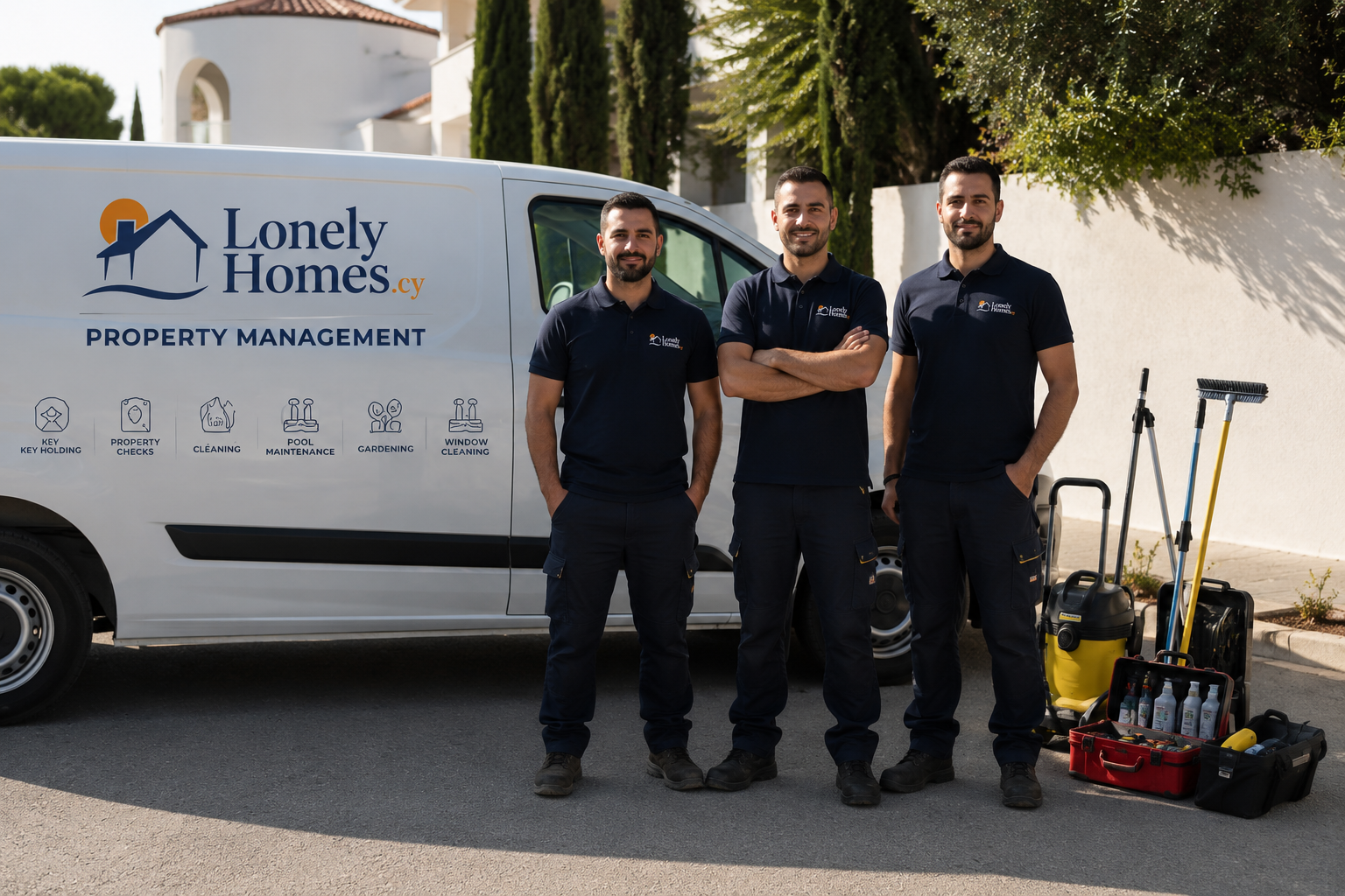 Lonely Homes property management team in Paphos Cyprus