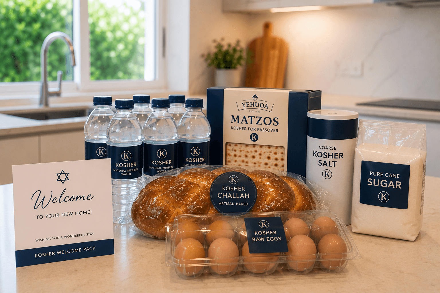Lonely Homes Cyprus welcome pack in Paphos with groceries, fresh fruit, bread, milk and household essentials prepared for overseas homeowners before they arrive at their Cyprus property.