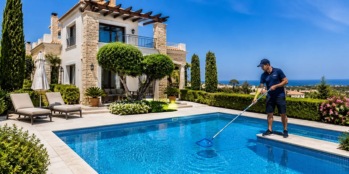 Pool and garden maintenance for a villa in Paphos