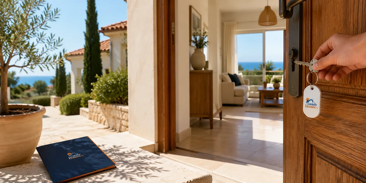 Welcoming key-in-door for a prepared home in Paphos