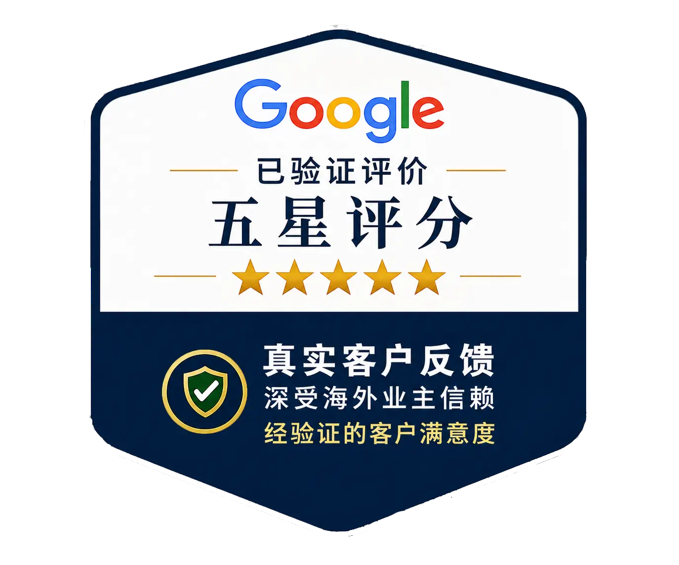 Google verified reviews 5 star rating badge for Lonely Homes Property Management
