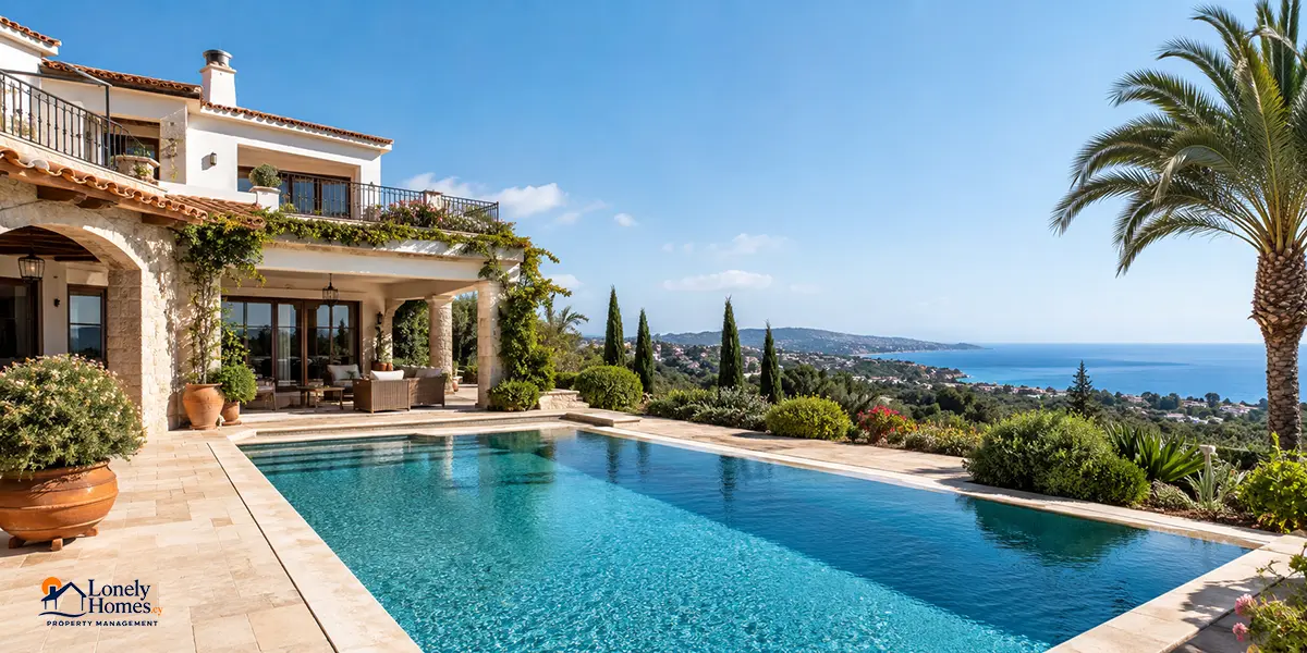 Villa management in Paphos Cyprus with private pool and sea view